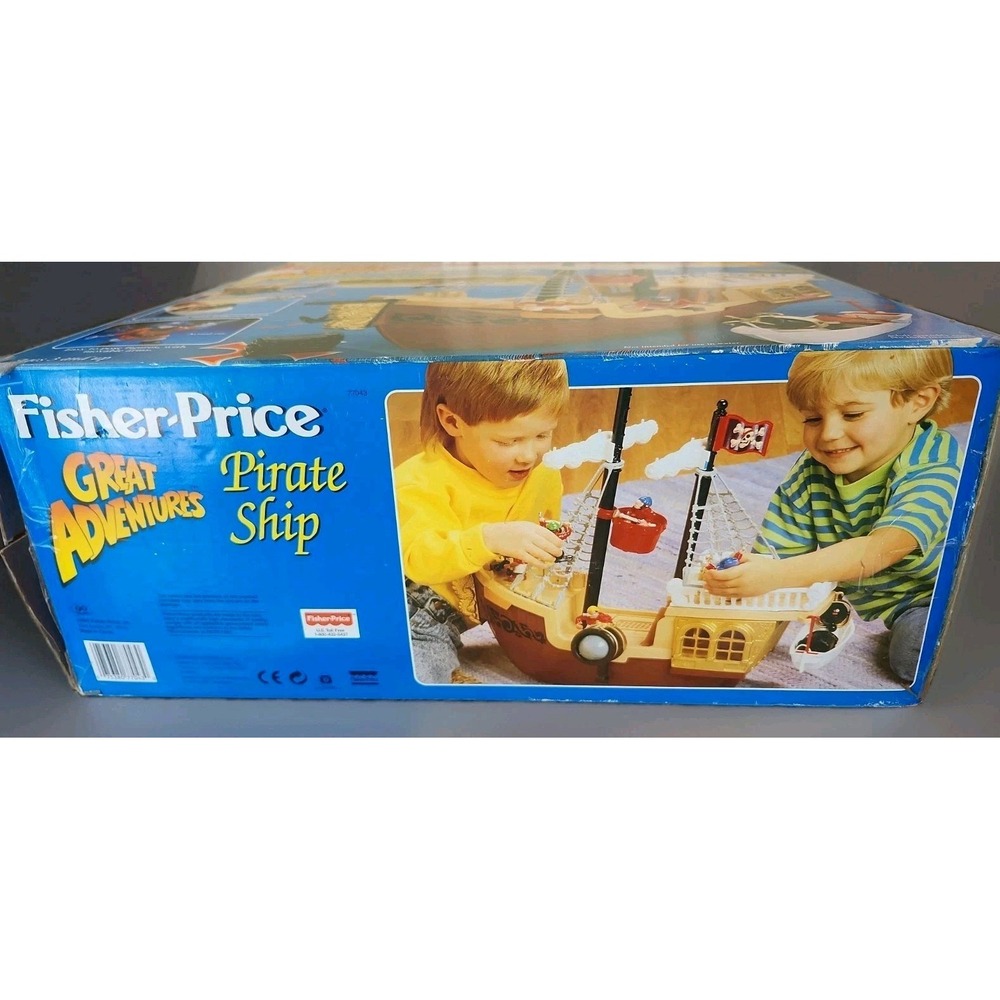 Vintage Fisher Price Great Adventures Pirate Ship, Complete Sealed Contents - Picture 9 of 9